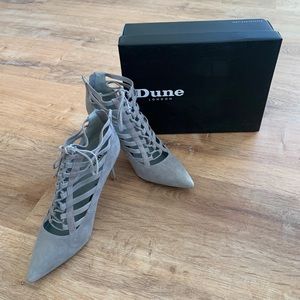 Gray Suede Caged Pumps- LIKE NEW!